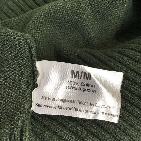 New Eddie Bauer Sweater 1/4 Zip Colorblock Green - Picture 4 of 6